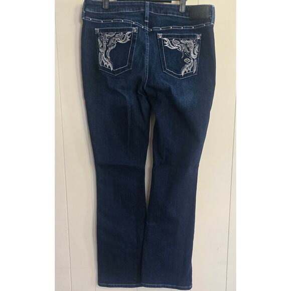 Harley Davidson Curvy Boot Cut Jeans Size 32 - Picture 3 of 11